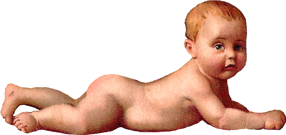 What A Cute Baby I Love This Pose I Created This Digital - Victorian Baby Clip Art (1185x654), Png Download