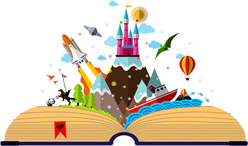 Fairytale Book - Panel Dia Del Libro (510x302), Png Download