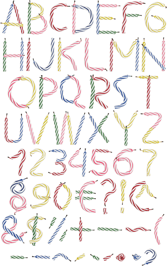 Candle Funny Font - Font (595x938), Png Download