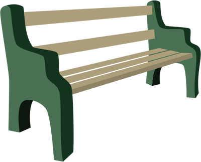 Bench At 1350 N - Park Bench Drawing Png (400x323), Png Download