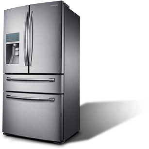 Refrigerator Repair - Samsung Rf22kredbsr Built-in French Door Refrigerator (421x312), Png Download
