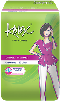 Kotex Fresh Liners - Panty Liner Kotex Longer And Wider (360x360), Png Download