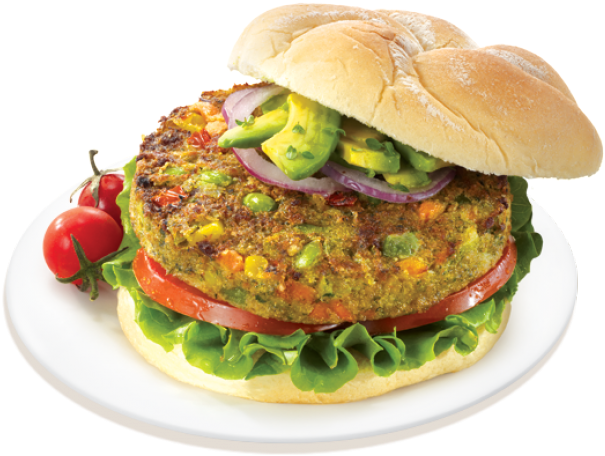 I Am Protesting The Veggie Burger - Veggie Burgers From Trader Joes (564x415), Png Download