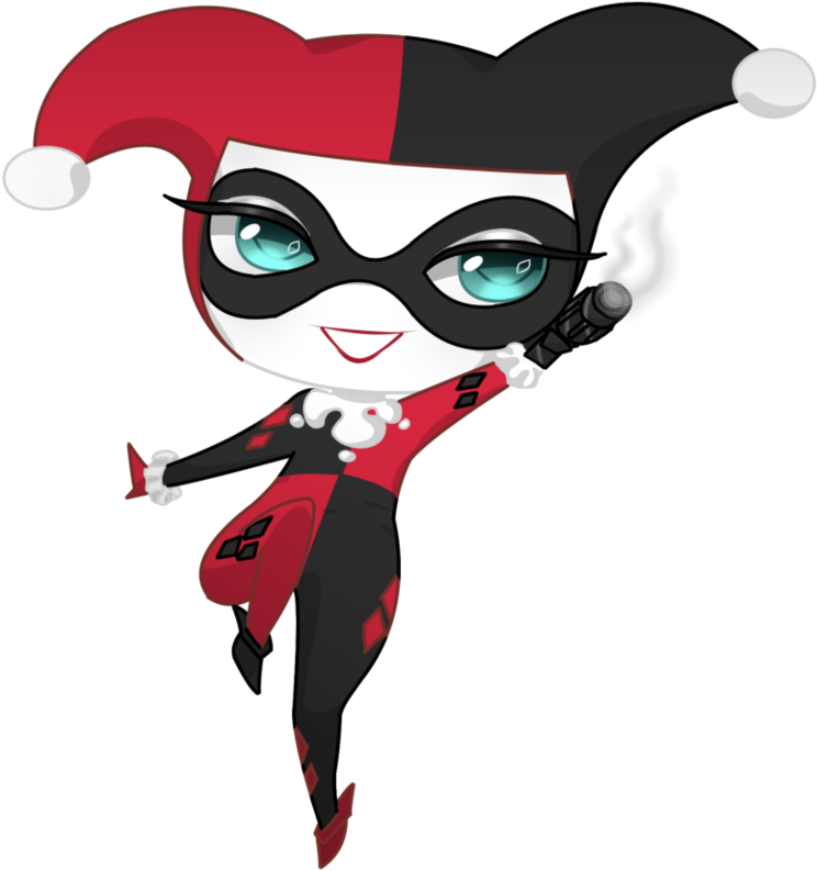 Get Free High Quality Hd Wallpapers Batman Joker Vector - Harley Quinn Chibi Png (800x800), Png Download