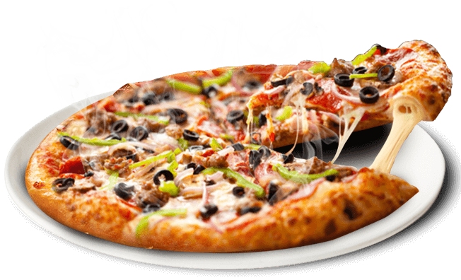 Meal Of The Day - Pizza En Png (652x396), Png Download
