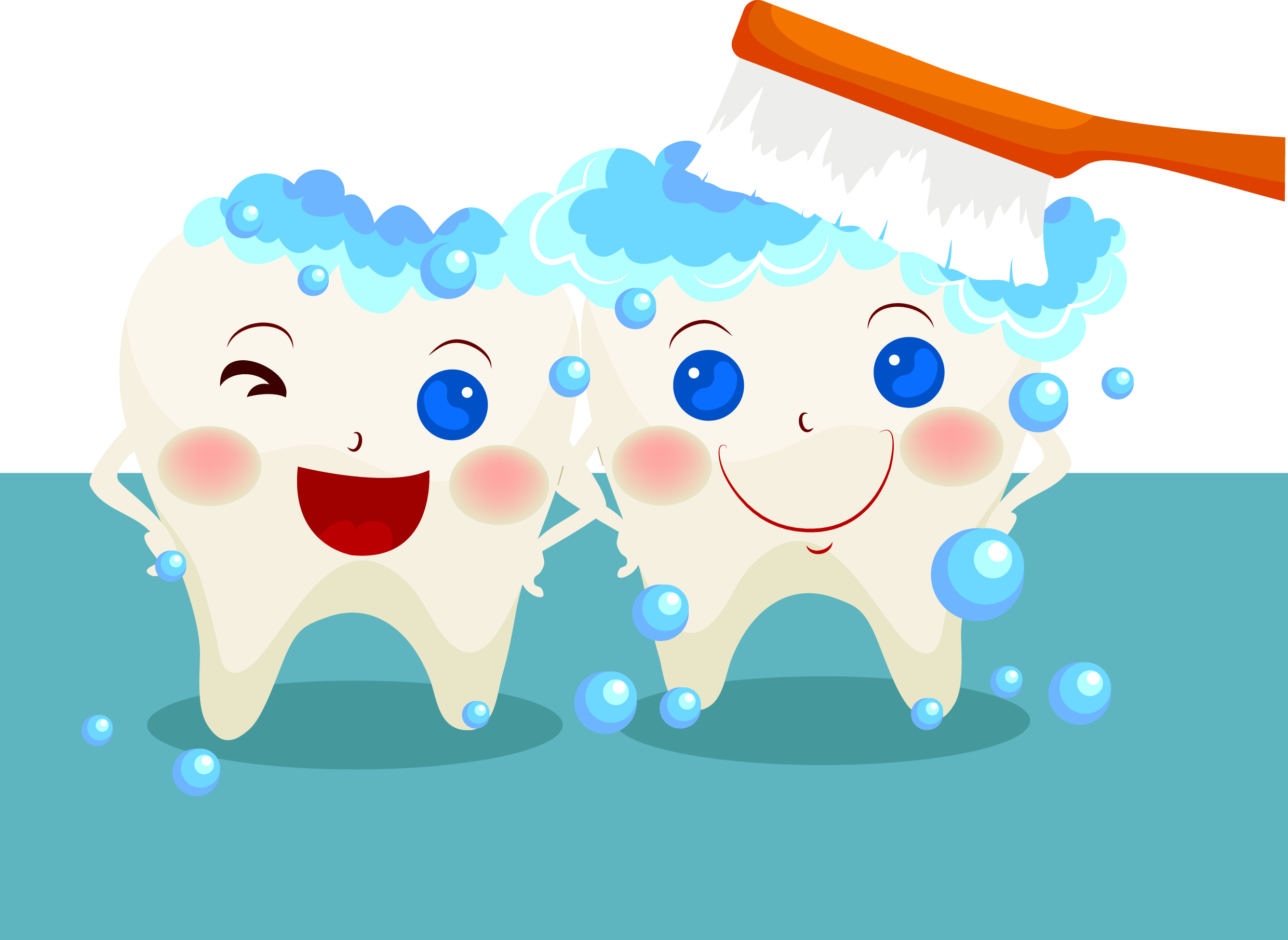 Dentistry Toothbrush Cartoon Teeth Transprent Png Free - Dientes Sanos Animados Png (2480x1811), Png Download