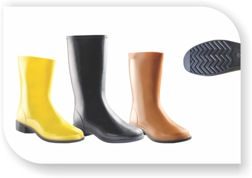 Ladies Long Polyvinyl Chloride Gumboots - Riding Boot (500x354), Png Download