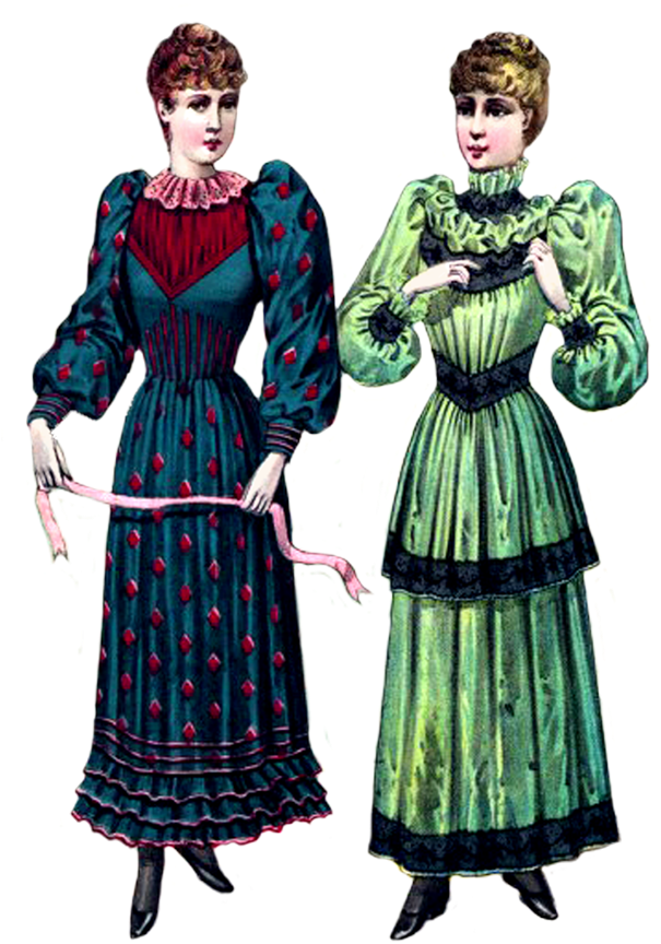 Fashion Clipart Lady Clothing - Transparent Victorian Woman Clipart Png (618x886), Png Download