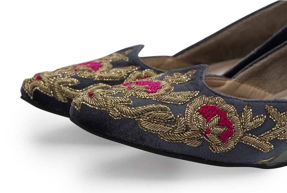 Gold Bloom - Slip-on Shoe (1000x667), Png Download