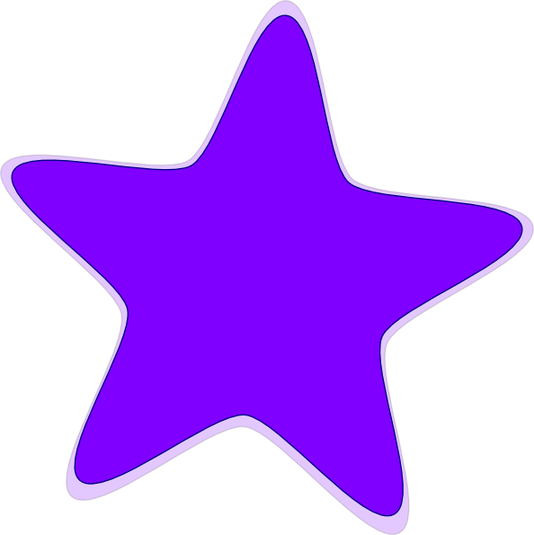 Purple Star - Purple Star Clip Art (594x595), Png Download