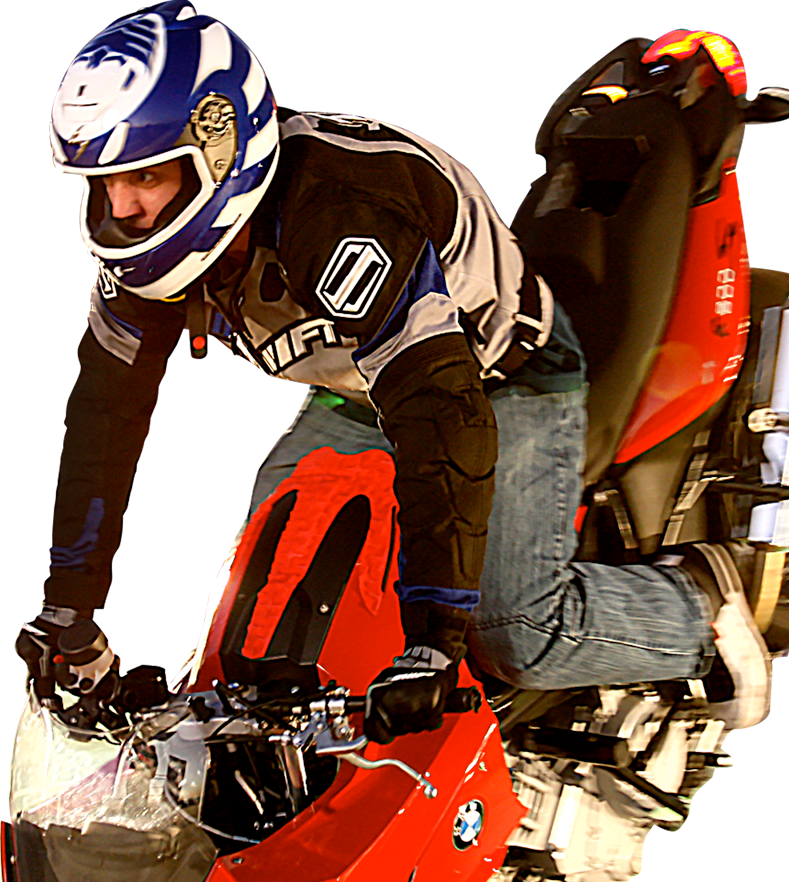 Bmw Motorrad Dealer Meeting - Stunts Motorcycle Png (789x882), Png Download