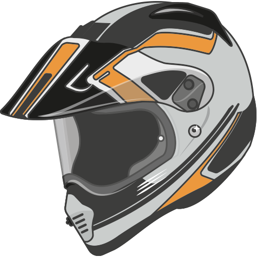Motor Rider Helmet (500x500), Png Download
