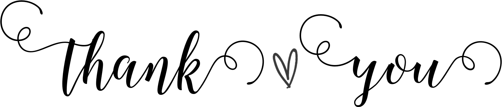 Gsquared Weddings - Thank You Text Transparent (2000x625), Png Download