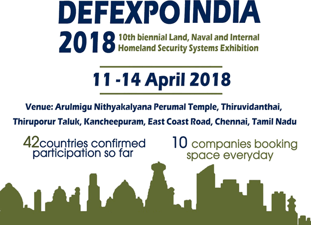 Def Expo 2018 Showcasing 'india - 10th Defexpo India Begins In Tamil Nadu (624x452), Png Download