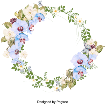 Beautiful Flower Wreath With Leaves Design, Flower, - 花 丸 枠 (360x360), Png Download