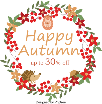 Cartoon Hand Painted Autumn Elements Design, Cartoon, - Painting (360x360), Png Download
