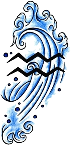 Aquarius Tattoos Designs - Best Aquarius Tattoo Designs (280x558), Png Download