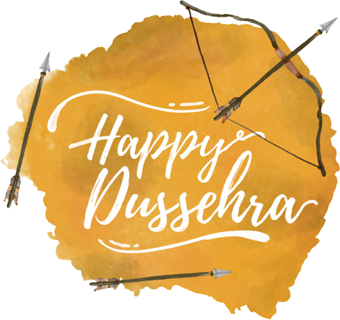Happy Dussehra - Happy Dussehra Logo Png (487x458), Png Download