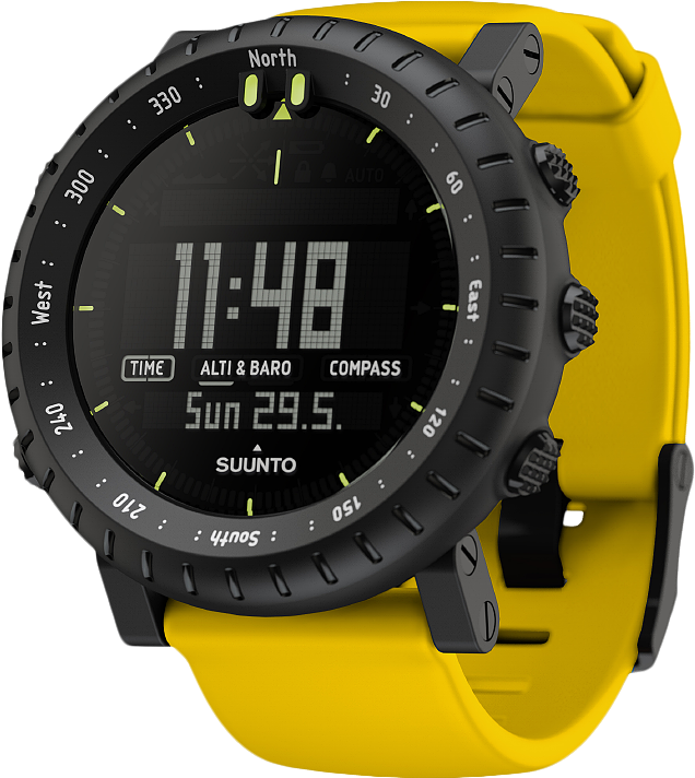 View Larger - Suunto Core Yellow Crush Watch (800x800), Png Download