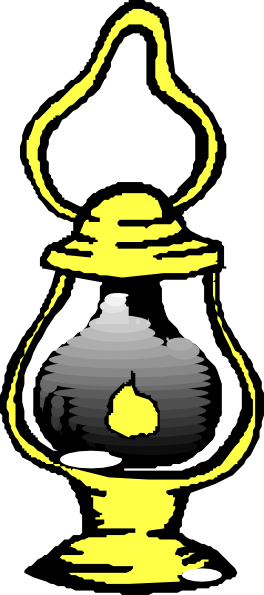Kerosene Lamp 2 Clip Art At Clker - Oil Lamp Clip Art (264x595), Png Download