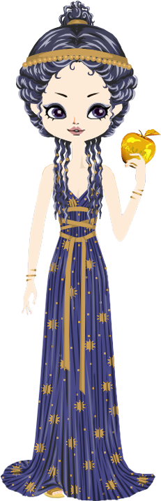 Goddess Clipart Cute - Eris Greek Goddess Cartoon (274x744), Png Download