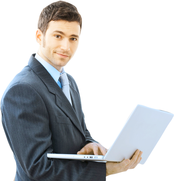 Professional Man Smiling - Ultimate Guide For Sbi Bank Clerk Examination 2014 (636x643), Png Download