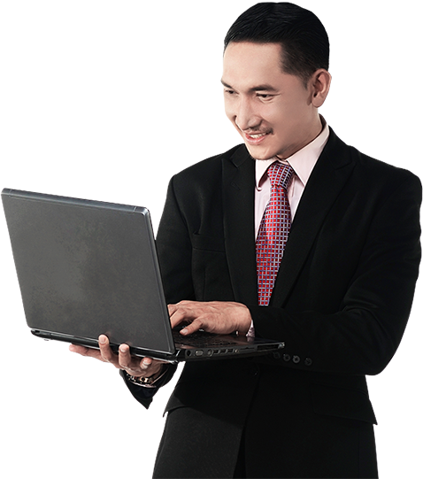 Orang Main Laptop Png (478x541), Png Download