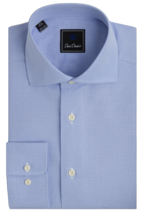 Compact Solid Check Regular Fit Dress Shirt By David - Shirt (420x420), Png Download