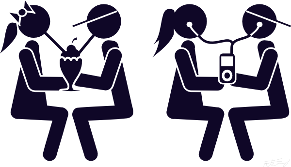 Black And White Couple Drinking Together Clip Art At - Love You Like Ice Cream (600x345), Png Download