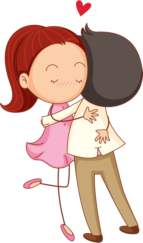 Clip Art Portfolio Categories 1designshop - Man And Woman Hugging Cartoon (480x820), Png Download