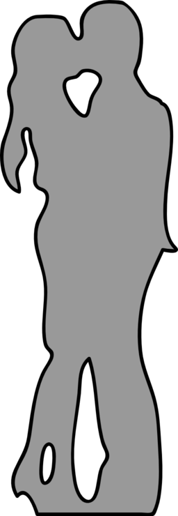 Couple - Silhouette (256x740), Png Download