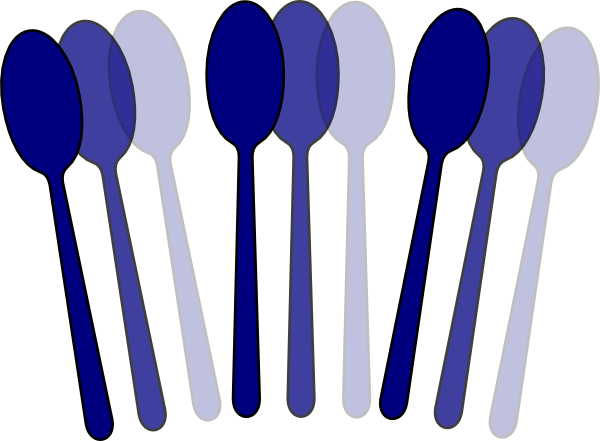 How To Set Use Blue Spoons Svg Vector (600x441), Png Download
