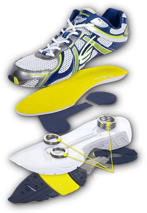 Spira Running Shoes,spira Running Shoes - Breakdown Of A Shoe (534x750), Png Download