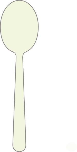 White Soup Spoon Vector (300x592), Png Download