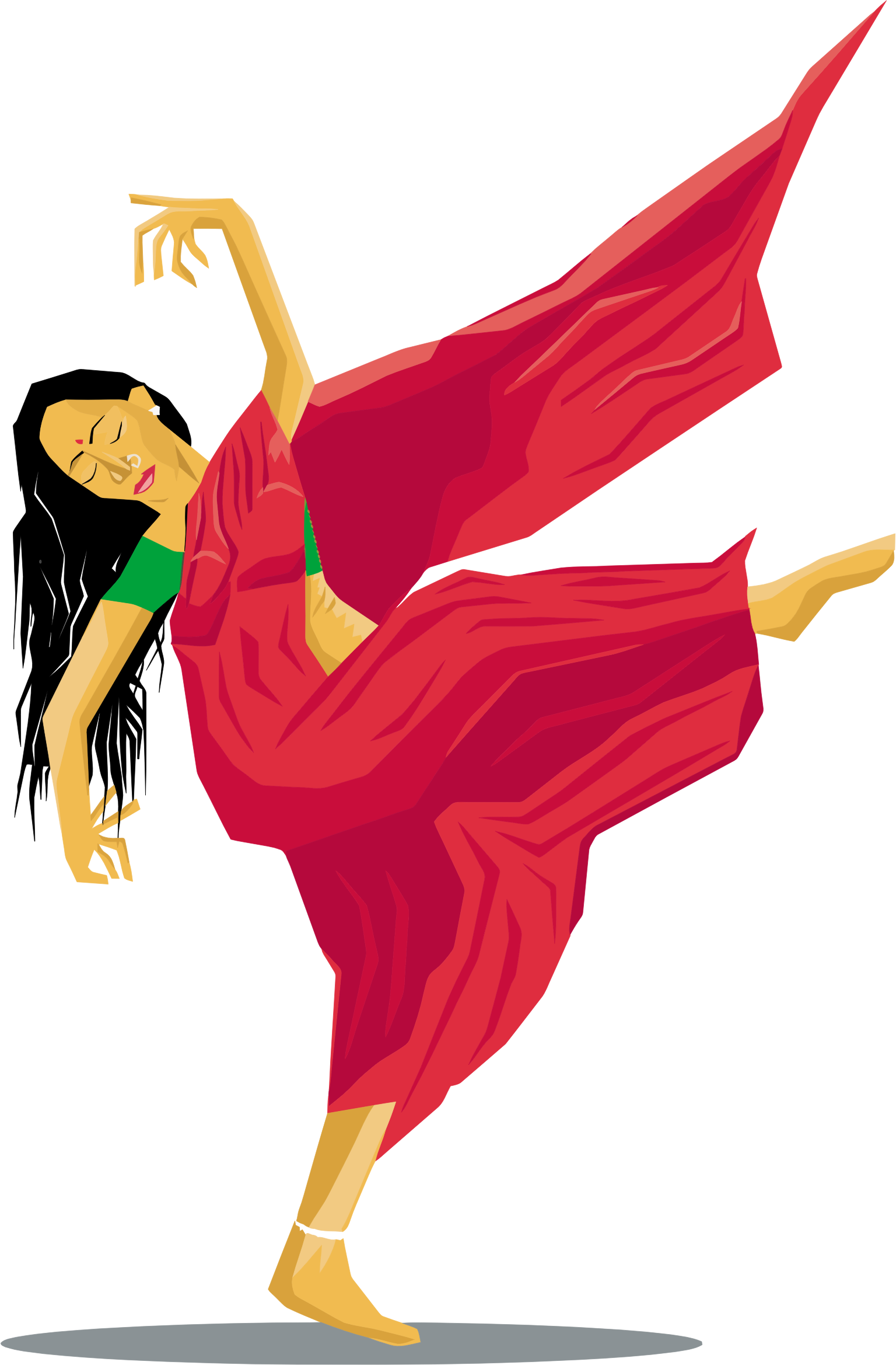 This Free Icons Png Design Of Indian Lady Dancing (1536x2338), Png Download