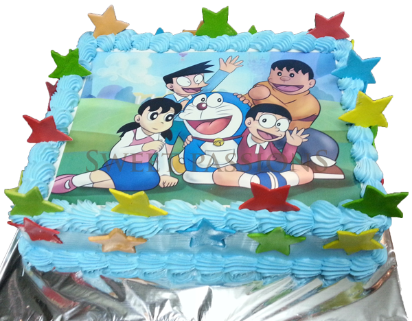 Doraemon Photo - Doraemon Birthday Cake For Girls (600x468), Png Download