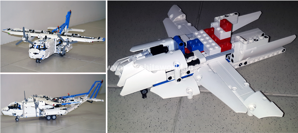 Lego Creations - Model Aircraft (1000x600), Png Download