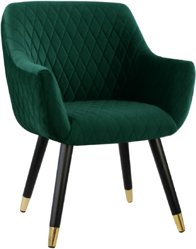 Carie Dining Chair Ivy Green Dining Chair Canvas Home - Green Velvet Dining Chair (921x1000), Png Download