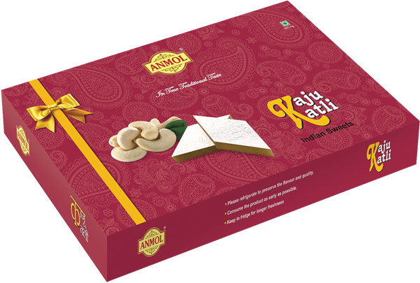 Kaju Katli 500g - Chocolate (600x525), Png Download