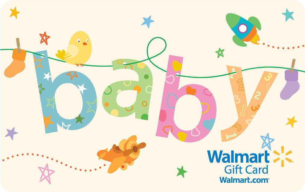 Walmart Gift Card Clipart Png - Walmart Gift Card For Baby (1050x675), Png Download