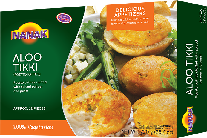Nanak Aloo Tikki 720gm -12 Pcs Approx - Frozen Aloo Tikki India (800x835), Png Download