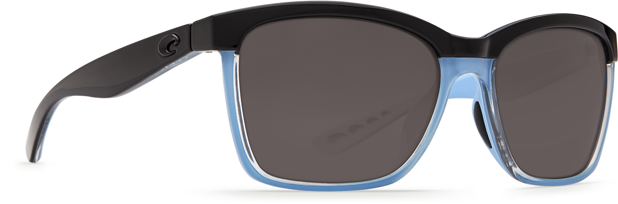 Costa Del Mar Anaa Sunglasses In Shiny Black/crystal/light - Costa Del Mar Anaa 97 Shiny Black/crystal/light Blue (2000x1000), Png Download