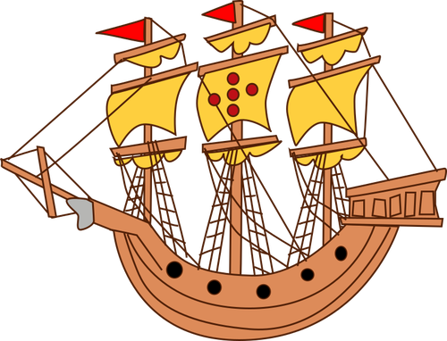 Sailing Ship Clipart Student - Heraldry Ship (500x382), Png Download