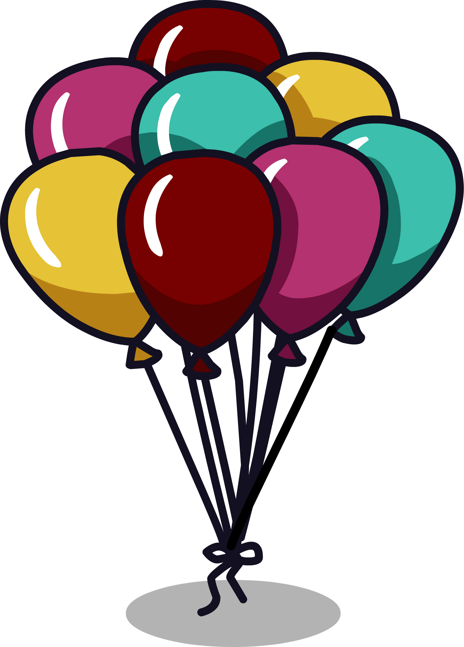 Balloon Bunch - Bunch Of 8 Balloons (1606x2239), Png Download