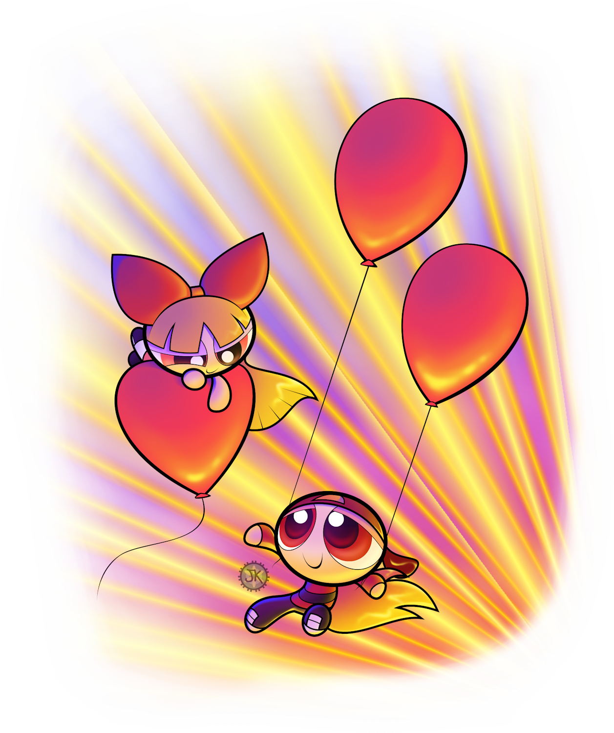 Brick And Blossom Balloons By Jksketchy-d4wadmg - Powerpuff Girls Brick (1257x1500), Png Download