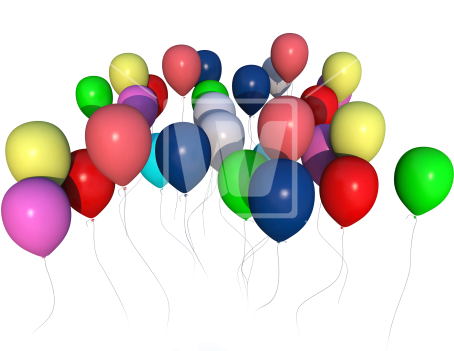 Balloons Illustration Png - Feliz Aniversário Globos (550x366), Png Download