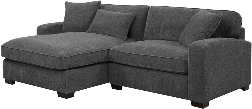 Plimpton Sofa With Chaise - Emerald Home Repose 2pc Sectional-lsf Chaise-rsf Chair (900x444), Png Download