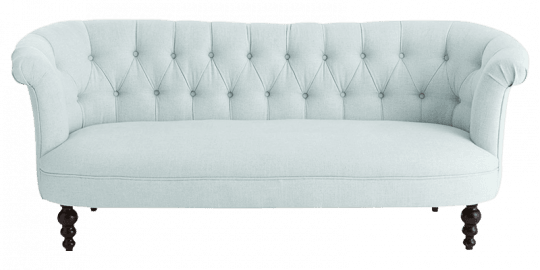 Classic 2 Seater Handmade Fabric Chesterfield Sofa - Couch (540x270), Png Download