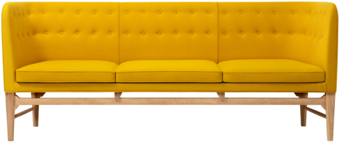 &tradition Mayor Sofa Aj5 White Oiled Oak Base - Tradition Mayor Sofa Straight Sofa - 3 Seats - Arne (500x500), Png Download