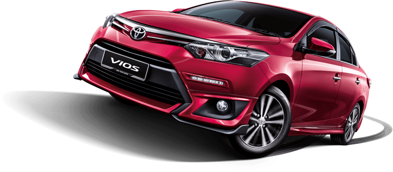 Toyota Vios - Kereta Vios Baru Merah (811x355), Png Download